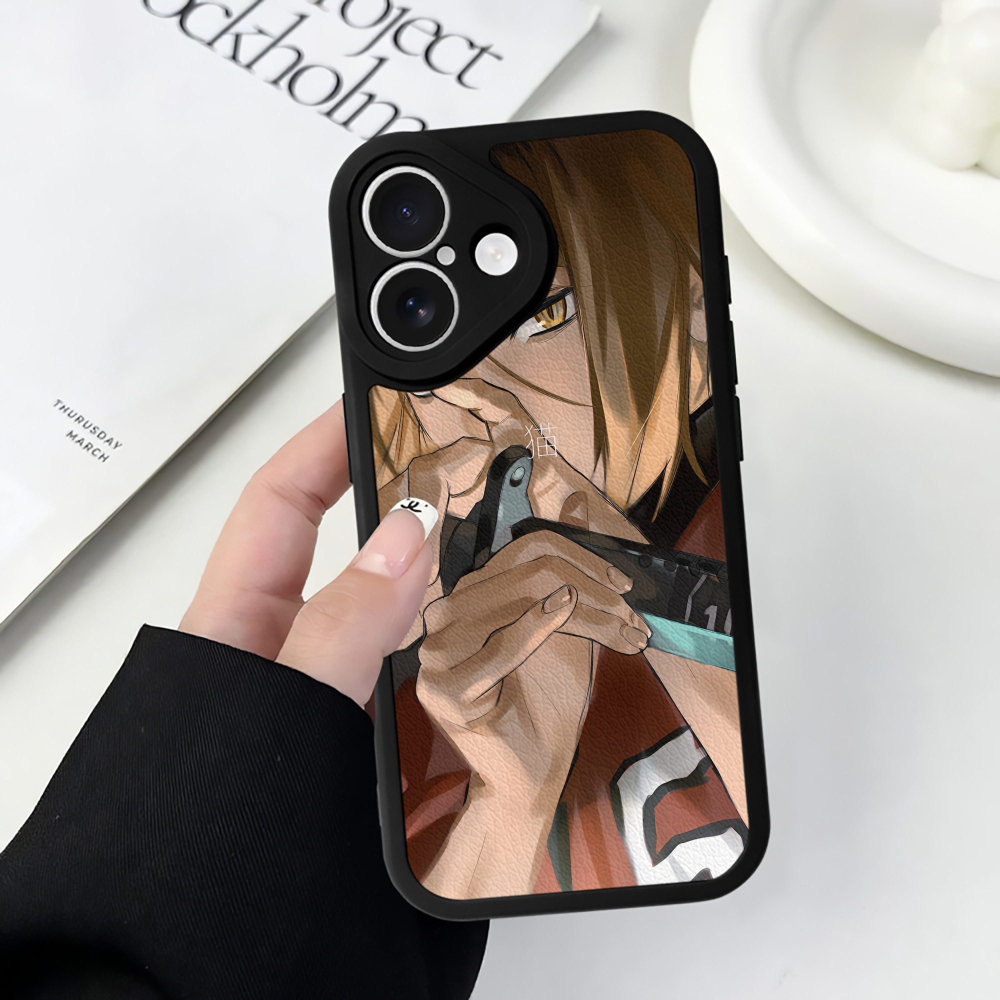 （画像用） ハイキュー!! Haikyu!! 【iPhone 16シリーズ対応】シリコンスマホケース（レザー調） 材質：シリコン